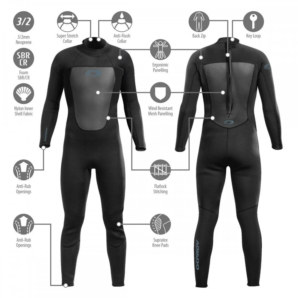 Osprey Origin 3mm Full Length Wetsuit 3 Osprey Origin 3mm Full Length Wetsuit - Image 3
