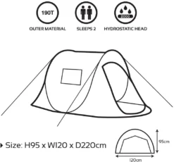 Milestone 2 Person Festival Pop Up Tent -Outdoor Products Sales 61eUZw IM4L. AC SL1181