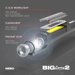 Nebo Big Larry™ 2 -Outdoor Products Sales 6737 GRAY Exploded View 01 1800x1800 fbb57838 dc76 4b4f a77a a5f735e2d670