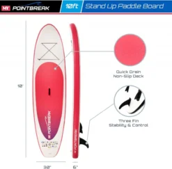 M.Y 10ft Inflatable Paddle Board Package -Pink -Outdoor Products Sales 809 2938