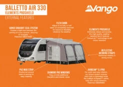 Vango Balletto Air 330 Elements ProShield Caravan Awning WIth Free Carpet -Outdoor Products Sales Balletto Air 330 EPS small
