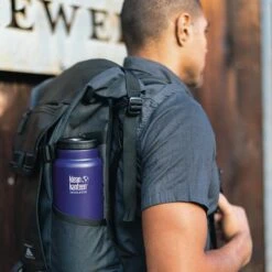 Klean Kanteen Insulated TK Wide With Café Cap 946ml - Black -Outdoor Products Sales K32TKWSSL KM insulated 32oz bottle backpack lifestyle 1