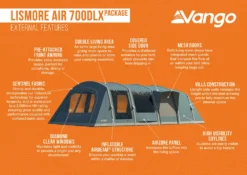 Vango Lismore Air 700DLX Tent Package -Outdoor Products Sales Lismore Air 700DLX Package