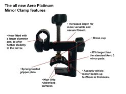 Milenco Aero Platinum Mirror -Outdoor Products Sales Platinum Clamps descriptions