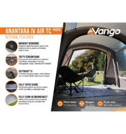 Vango Anantara Air TC 450XL Tent -Outdoor Products Sales anantara iv air tc 450xl 4