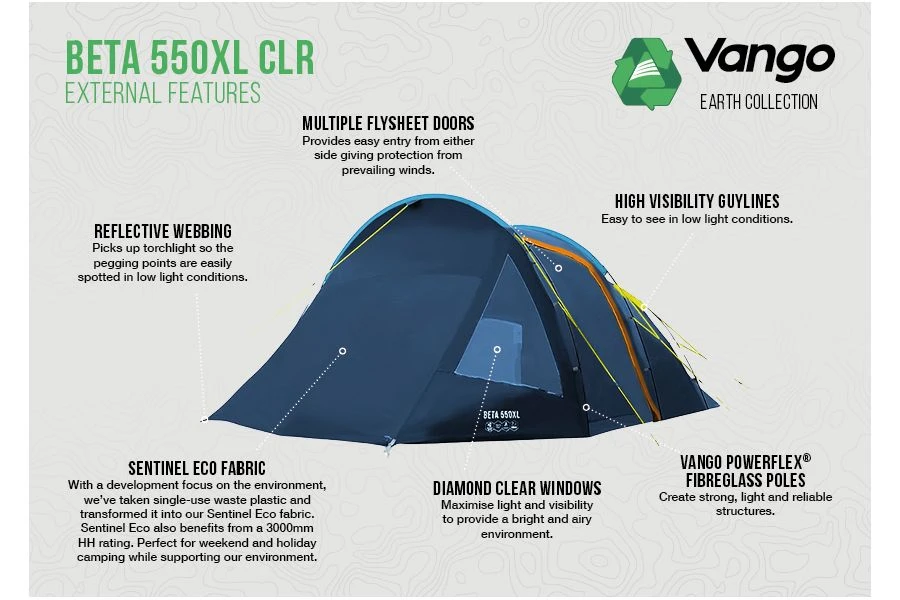 Vango Beta 550XL CLR XL Tent 3 Vango Beta 550XL CLR XL Tent - Image 3