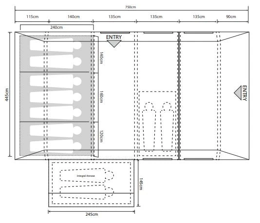 Outdoor Revolution Camp Star 700 SE Air Tent 14 Outdoor Revolution Camp Star 700 SE Air Tent - Image 14