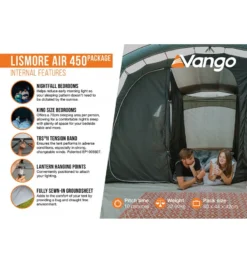 Vango Lismore Air 450 Tent Package -Outdoor Products Sales lismore air 450 package 4