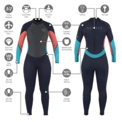 Osprey Zero 3mm Womens Full Length Wetsuit - Coral 11 Osprey Zero 3mm Womens Full Length Wetsuit - Coral -Outdoor Products Sales ws1083 1090